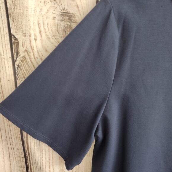 Ripley Rader Classic Navy Blue Ponte-Knit Short Slv Top 2+ XXL 16/18 Made in USA - Picture 3 of 7